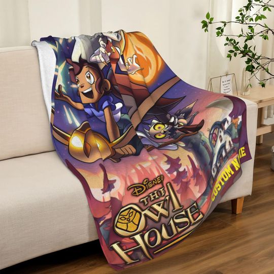 Discover Personalized The Owl House Blanket | Custom Theme Flannel Blanket | Cute Blanket with Name | Gift for Kids | Birthday Gift