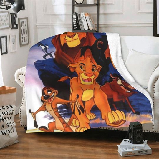 Discover Personalized The Lion King Blanket | Custom Theme Flannel Blanket | Cute Blanket with Name | Gift for Kids | Birthday Gift