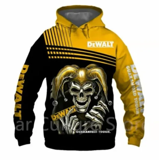 Discover Hot DeWalt Skeleton Men's Hoodie 3D All Over Prints Xmast, New Year Size S-5XL