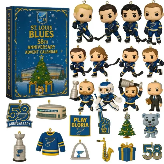Discover HOT!! St. Louis Blues 58th Anniversary Advent Calendar