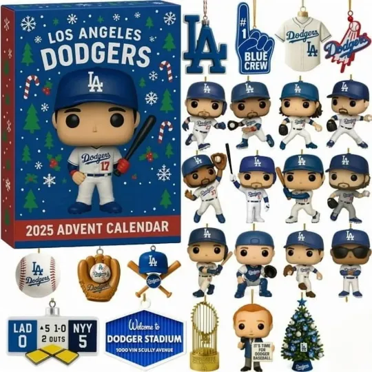 Discover HOT!! Los Angeles D@dgers 2D Flat Advent Calendar Celebrating the Blue Legacy
