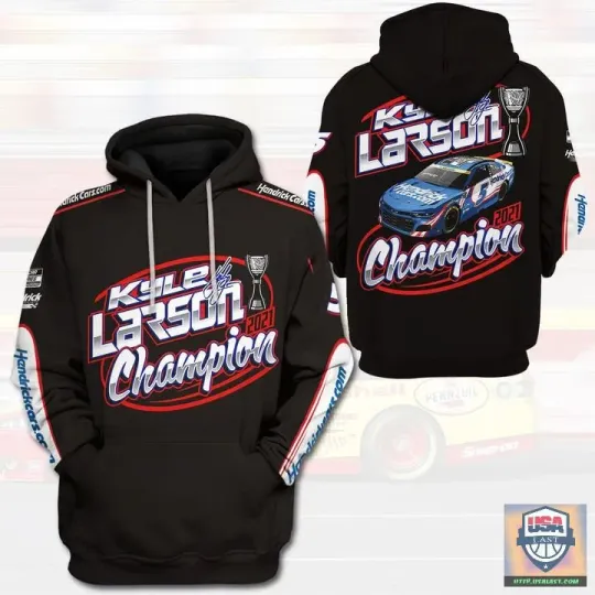 Kyle Larson Champion Nascar 3D All Over Print Hoodie