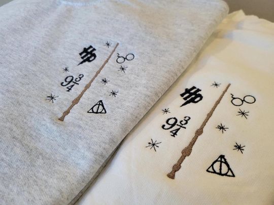 Discover Wizard Wand Shop Embroidered Sweatshirt - Universal Trip Sweater