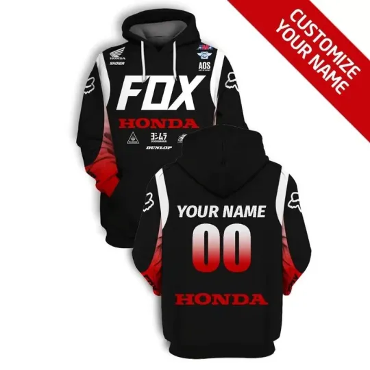 Custom Name Honnda Racing 3D Lightweight Hoodie For Men