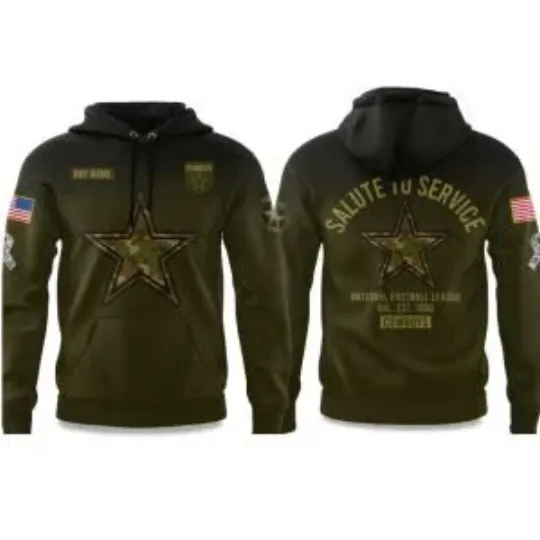 Discover Cowboys Salute To Service Hoodie 2025