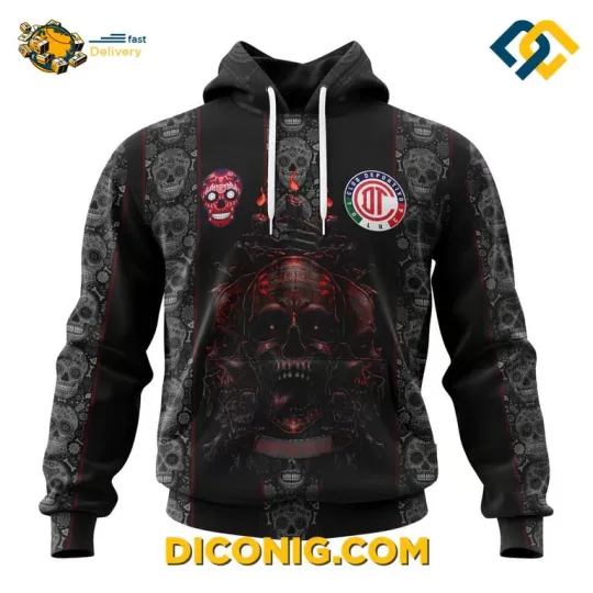 Discover Liga MX Deportivo Toluca FC Dia De Muertos Hoodie 2025