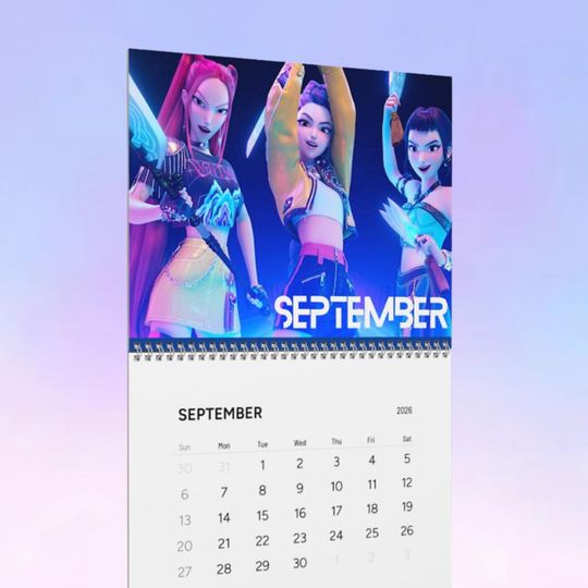 K-Pop Demon Hunters Wall Calendar 2026 Christmas Kids Calendar