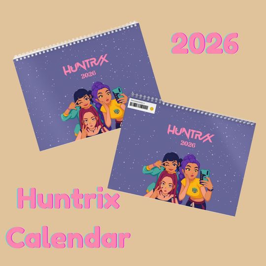 K Pop Demon Hunters Wall Calendar, Personalized K Pop Inspired Calendar, Huntrix Merch