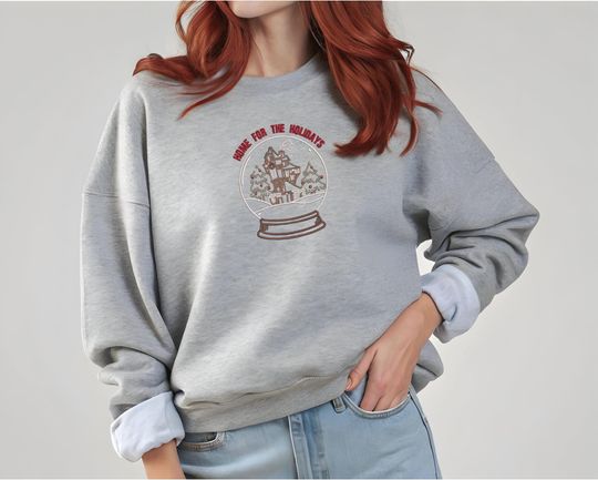 Weasley Burrow Embroidered Sweatshirt: Harry Potter Holiday Crewneck