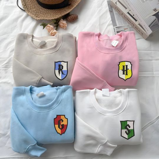 Discover Embroidered Wizard Sweatshirt, Magic HP Team Shirt, HP Magic Bookish Shirt, Fantasy Gift ESH6019-6022.L