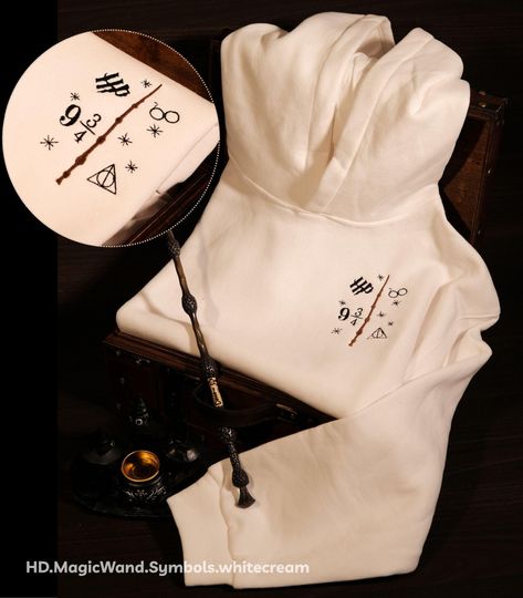 Discover Embroidered Wizard Sweatshirt: Cotton Fleece Lion House Shirt