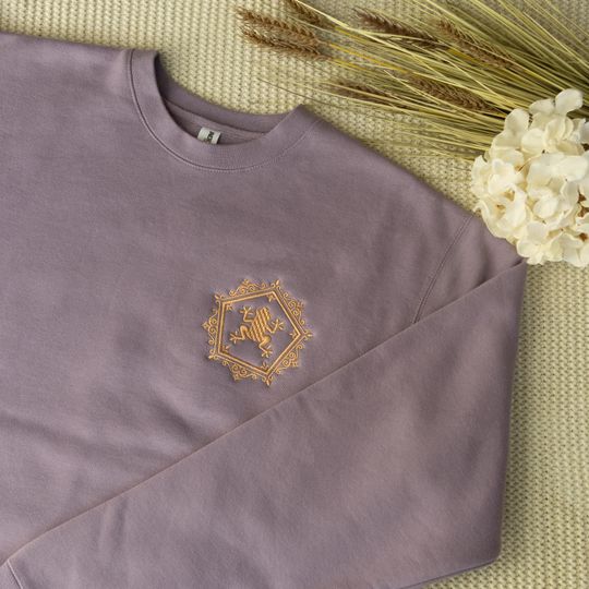 Golden Frog Wizard Embroidered Crewneck | 10 Oz Independent Heavy-Weight Crewneck