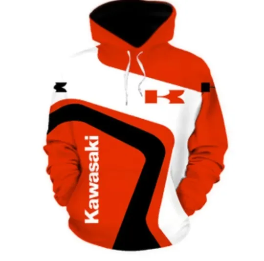Discover Hoodie 3D Kaawasaki Red Teem Racing Over Printed For Gift