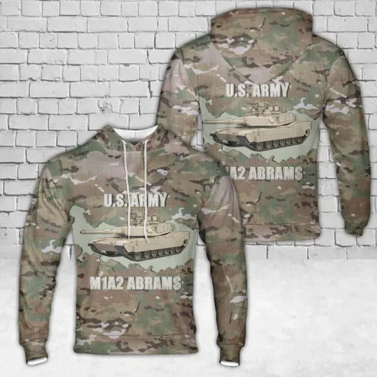Discover US Army M1A2 Abrams Main Battle Tank Hoodie 3D