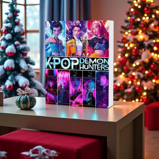 K-Pop Shadow Hunters Advent Calendar 2025, Fantasy 2D Acrylic Decor Box