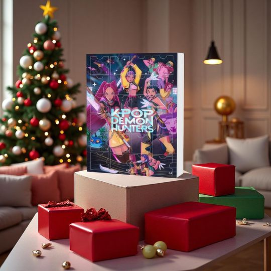 Huntrix Demon Hunters Advent Calendar 2025 Christmas K-Pop Themed Acrylic Blind Box