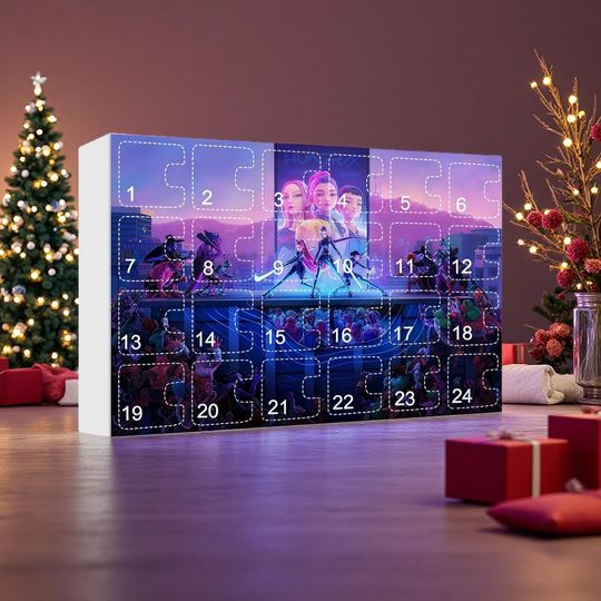 Discover K-Pop Shadow Hunters Advent Calendar 2025 Acrylic Christmas Countdown Box