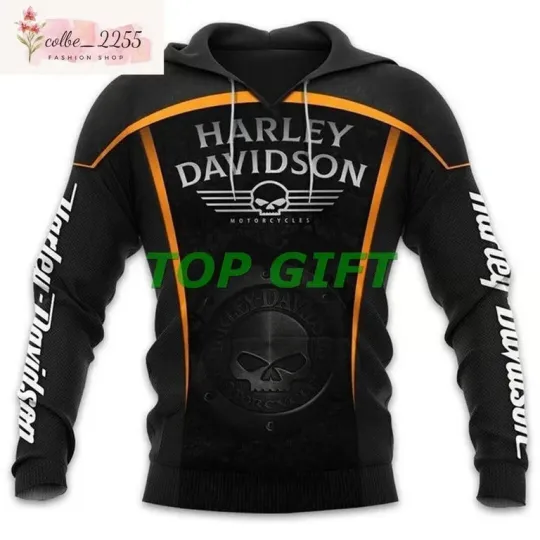 3D Printed Haarleyy Davidson Lightweight Hoodie For Whom Loves Speed, Gift For Fan