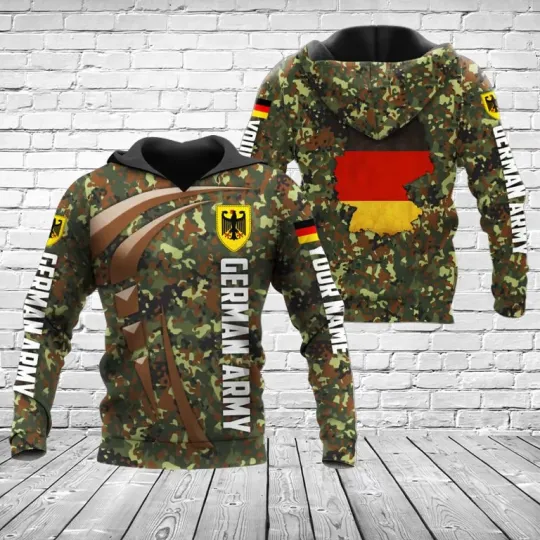 Discover Custom Name German Army 3D Hoodie, Gift For Fan, Christmas Gift