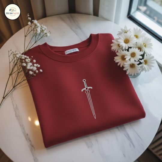 Embroidered Sword School Alumni Sweatshirt, Embroidered Wizard Sweatshirt, Book Lover Gift, Magic Shirt, Movie Embroidered Shirt ESS787