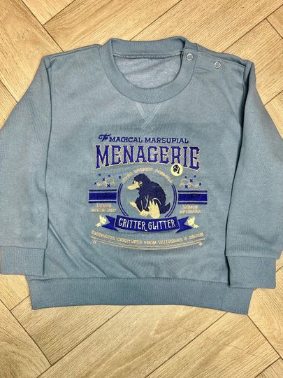 Harry Potter Embroidered Sweatshirt, Magic Inspired Jumper, Hogwarts Sweater, childrens Universal Studios Park Gift, Niffler wizard apparel