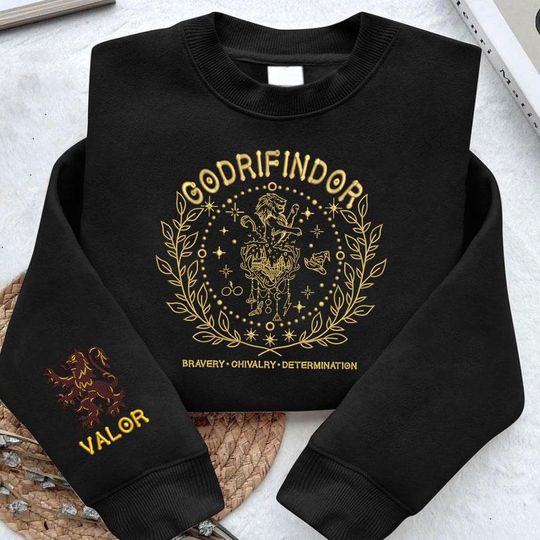 Discover Embroidered School House Sweatshirt: Wizard World Vacation Hoodie