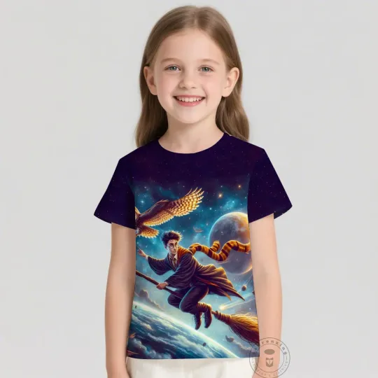 T Shirts Anime Harry Potter 3D Print Kids T Shirt Fashion Casual Cartoon Round Neck T-shirt Boy Girl Children Clothing Tees Tops