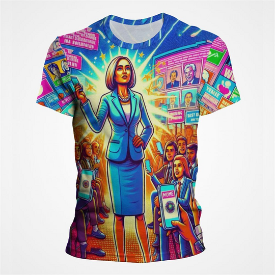 Discover Fashion Kamala Harris Speech 3D Printed T Shirt For Women United States Girls Tshirt USA Patriotic Tee 2024 American Men Top