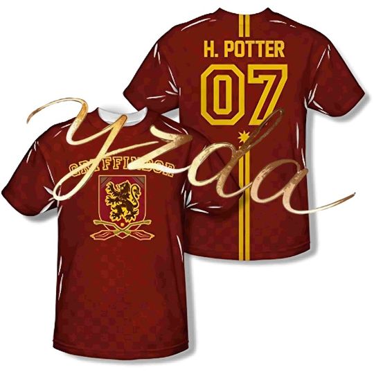 Discover Harry Potter Cartoon Anime Short Sleeved Men's and Women's Outdoor Sports Casual T-shirt Children and Adults 3D Printing