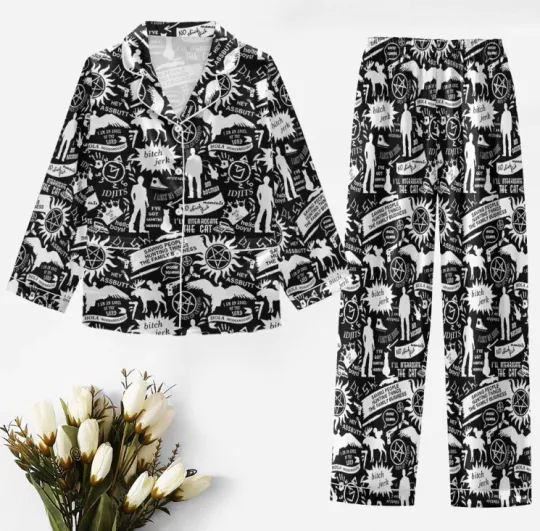 Discover Winchester Super-natural Pajamas Set Perfect Matching Christmas Gift