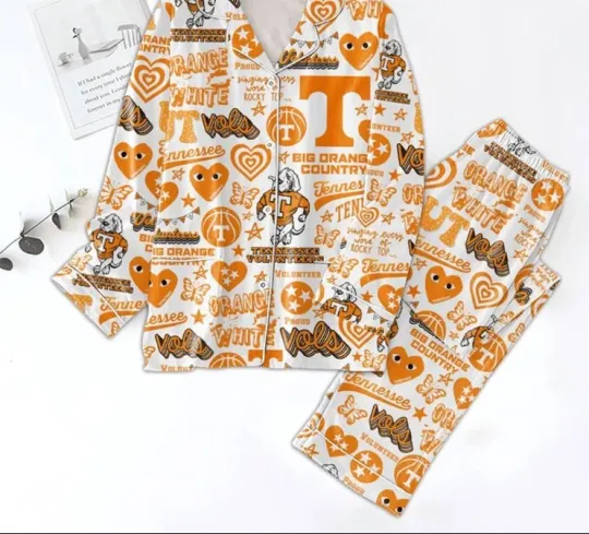 Tennessee Vo-lunt-eers Big Orange Country Pyjama Pajamas Set