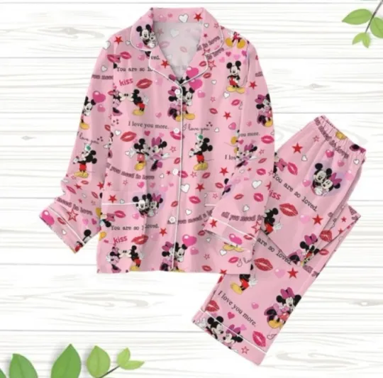 Discover Mickey Pajamas Set Minnie Mouse Womens Pajamas Couple Holiday Pajamas