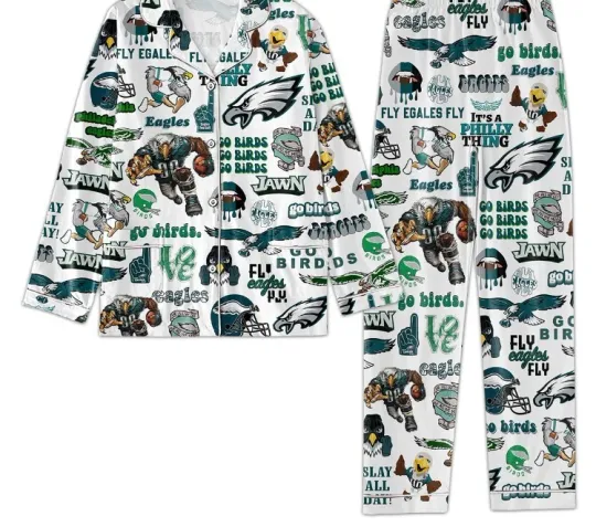 Discover Philadelphia Go Birds Fly Eagles Pajama Set