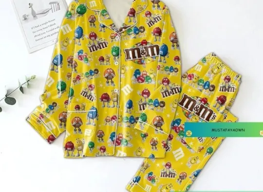 Discover Christmas M And M Pajamas M And M Thick Pajamas M and M Lover Gift For Family
