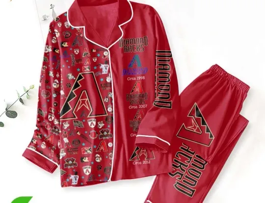 Discover Arizonna Diamondbacks Button-Down Pajama Set for Women