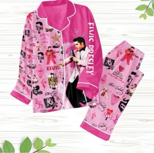 Discover Elvs Presley Holiday Pajama Set