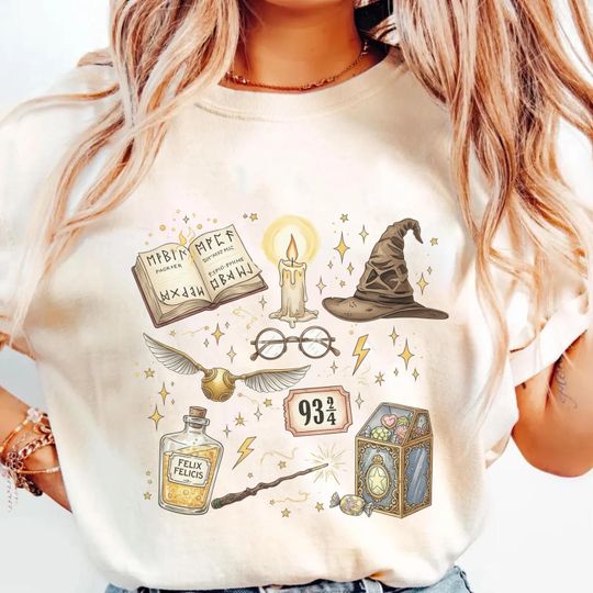 Discover Comfort Colors Wizard World Shirt: Fantasy Graphic Tee, HP Fan Gift