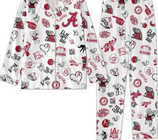 Discover Albm Crimson Roll Tide Pajama Set