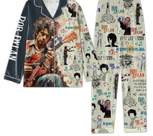 Discover Bob Dylan He Groovy Or Leave Man Pyjama Pajamas Set