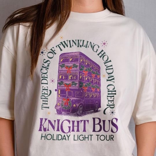 Discover Holiday Bus T-Shirt | Harry Potter Christmas | Wizarding World | Theme Park | Universal Studios | Florida