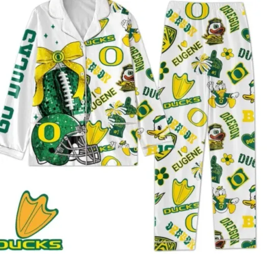 Discover Ducks Go Ducks Eugene Duck Pajama Set for Adults