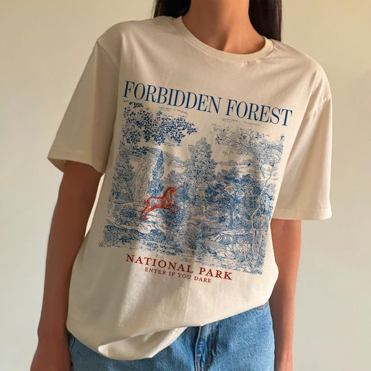 Forbidden Forest National Park Shirt, Wizarding World Tees, Wizarding School Tshirt, National Park Wizard Shirt, Thrifted Reader Gift