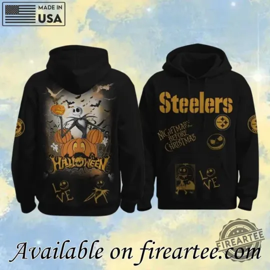 Discover S.t.eelers 2025 The Nightmare Before Christmas Halloween Night Hoodie