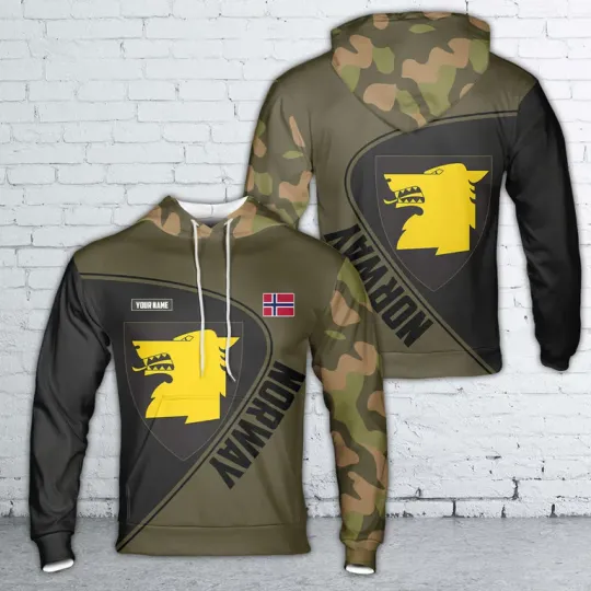 Custom Name Norwegian Army Ranger Battalion GSV Hoodie 3D