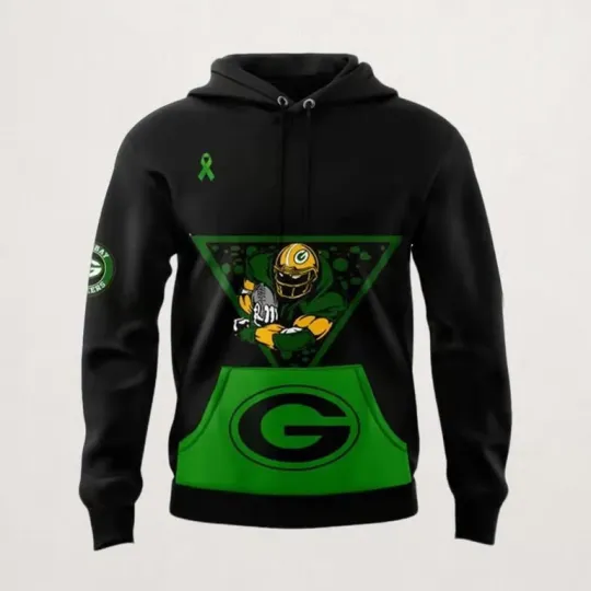 Gr33n B@y P@ck3rs Mental Health Awareness Month Hoodie 2025