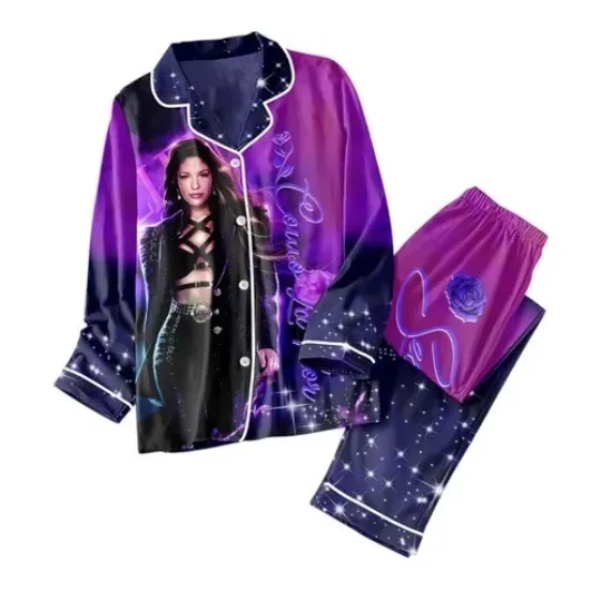 Selena Quintanilla Perez Button Down Pajamas Set
