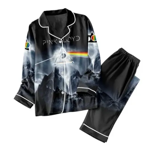 Discover Pink Floyd Button Down Pajamas Set