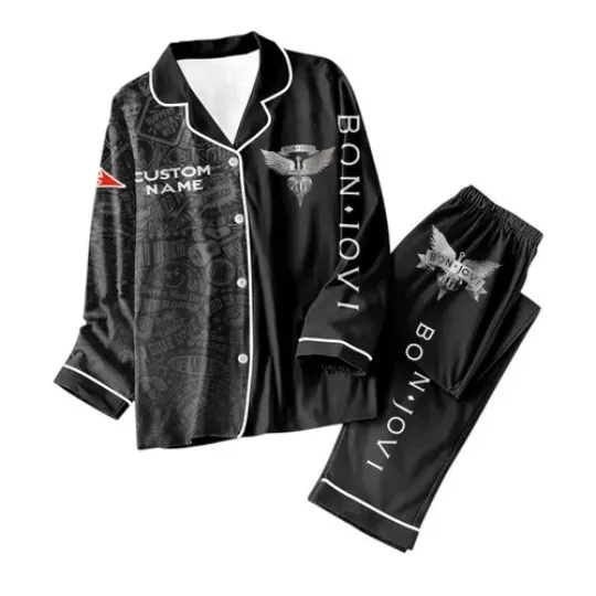 Discover Personalized Bon Jovi Pajama Set for Adults