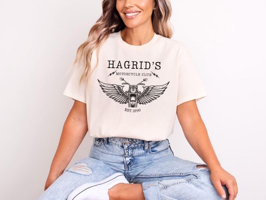 Hagrid's Motorcycle Club tshirt, wizard tshirt, universal trip, cute matching tshirts for family, universal studios gift for vacation