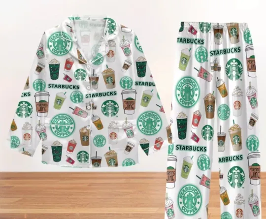Discover White Coffee Lover Pajama Set for Adults